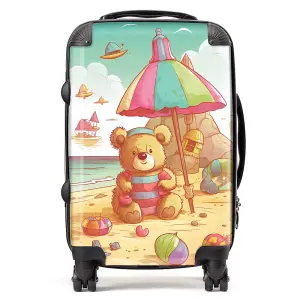 Lucky Teddy Bear On A Beach Holiday Suitcase - Cabin