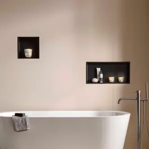 Solid Brass Wet Room Shower Niche Recessed Storage Shelf in Brushed Bronze - 300x600mm