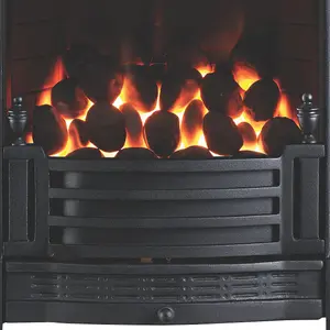 Focal Point Finsbury full depth Black Manual control 3.75kW Gas Fire