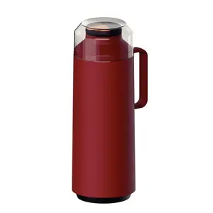 Tramontina 1L Thermal Flask with Cup Lid and Interior Glass Container Red