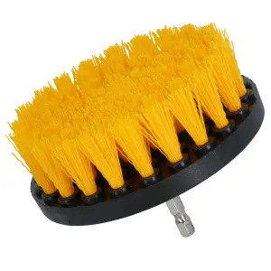 3pc Drill Powered Cleaning Brush Set Nylon Bristles Scrubber Bathroom Cleaner