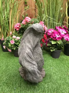 Stone Cast Squirrel Garden Ornament