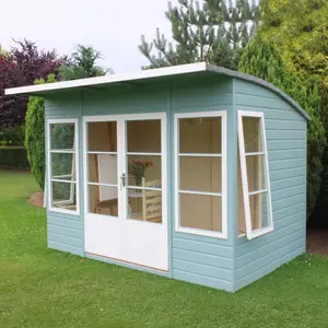 Shire Orchid curved roof 10x6 ft & 4 windows Curved Wooden Summer house