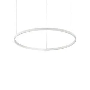 Luminosa ORACLE Slim DALI Dimmable Round 70cm Integrated LED Pendant Ceiling Light White, 3000K