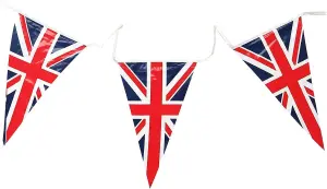 18m 60ft Union Jack Bunting Banner 40 Triangle Flags Sports Royal Events Street Party GB Support