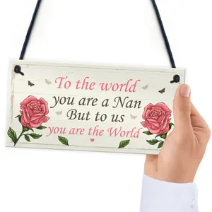 Nan Gift Hanging Plaque Cute Gifts For Nan From Grandchildren Gifts For Her Love Plaque