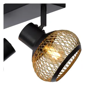 Lucide Lucas Modern Twin Ceiling Spotlight - 2xE14 - Matt Gold, Brass