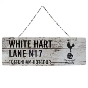 Tottenham Hotspur FC Rustic Plaque White/Black (One Size)