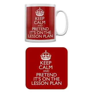 Grindstore Pretend Its On The Lesson Plan Mug Set White (One Size)