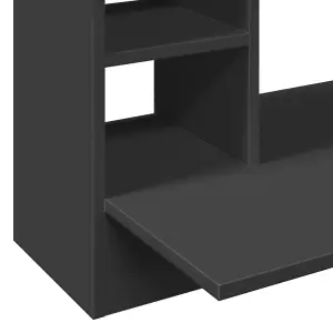 Berkfield Wall-Mounted Desk Black 105x48x75 cm Engineered Wood