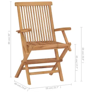 Berkfield Garden Chairs 8 pcs Solid Teak Wood