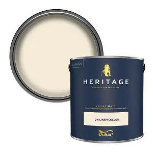 Dulux Trade Heritage DH Linen Colour Velvet matt Wall paint, 2.5L