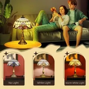 HOMCOM Decorative Table Lamp, for Bedroom Living Room, Bulb not Included