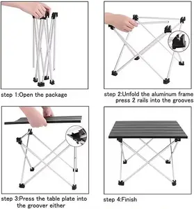 Lightweight Portable Camping Table Outdoor Folding Compact Picnic Hiking BBQ - Medium