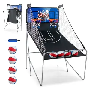 Costway 8 IN 1 Basketball Arcade Game Indoor Sport Basketball Arcade Shootout Scoreboard