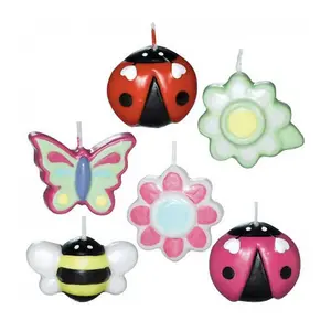 Garden Girl Ladybird Candles (Pack of 6) Multicoloured (One Size)