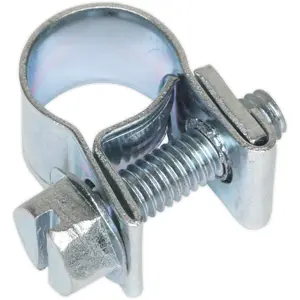 30 PACK Zinc Plated Mini Hose Clip - 7 to 9mm Diameter - Hose Pipe Clip Fixing