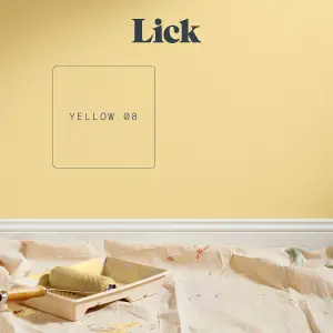 Lick Yellow 08 Eggshell Emulsion paint, 2.5L