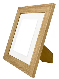 Scandi Oak Frame with White Mount for Image Size 7 x 5 Inch