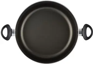 Dunelm Essentials Non-Stick Aluminium Stock Pot, 32Cm, Black