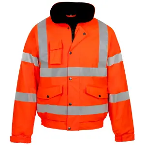 Hi-Vis Storm-Flex Bomber Jacket Orange - Small