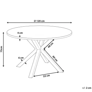 Garden Table Ceramic Glass Black MALETTO