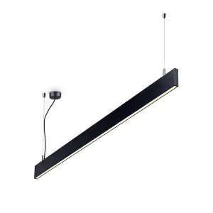 Luminosa Linus Decorative Linear Integrated Pendant Light Black, 4000K