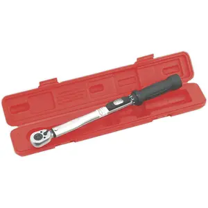 Professional Locking Micrometer Torque Wrench - 3/8" Drive with Calibration and Flip Reverse Feature