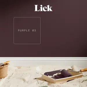 Lick Purple 03 Matt Emulsion paint, 2.5L