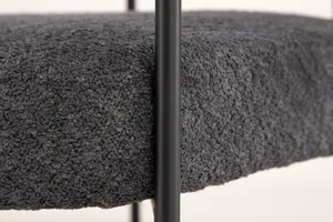 Lustig Arm Chair,Dark Grey Boucle