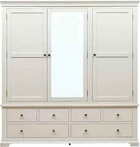 Chantilly Warm White Grand Triple Wardrobe