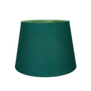 Traditional Linen Fabric Drum Shade for Pendant & Lampshade Green / 22cm H x 35cm W x 35cm D