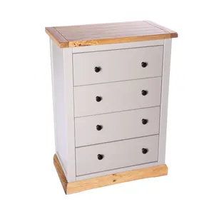 Bomporto 4 Drawer Chest of Drawers Brass Knob