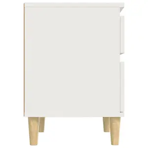 Berkfield Bedside Cabinets 2 pcs White 40x35x50 cm