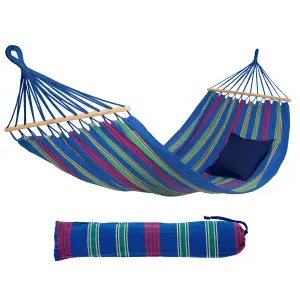 Amazonas Aruba Juniper Single Spreader bar Cotton Weatherproof Garden Hammock With Bag