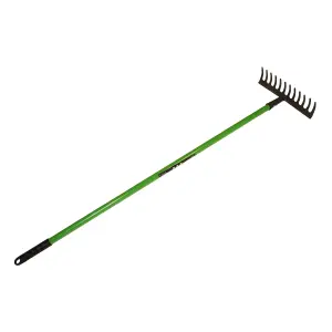 Garden Rake and Dutch Hoe Gardening Soil Leaves With Carbon Steel Blades 2pk