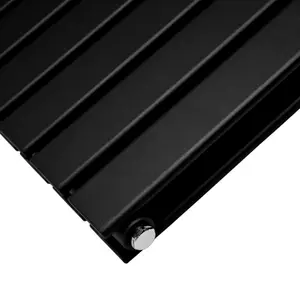 Designer Flat Radiator - 1600 x 420mm - Black