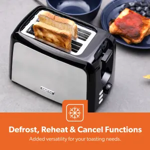 Geepas 2 Slice Bread Toaster & 1.7L Electric Kettle Kitchen Combo Set