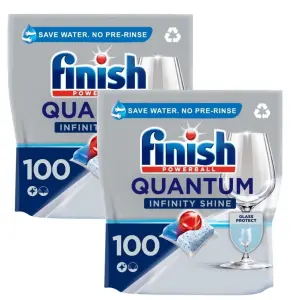 200 x Finish Quantum Infinity Shine Dishwasher 100 Tablets Bulk Buy