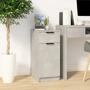 Berkfield Desk Cabinet Concrete Grey 33.5x50x75 cm Engineered Wood