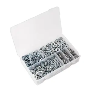 Sealey Spring Washer Assortment 1010 Pieces M6-M16 Metric Zinc DIN 127B AB058SW