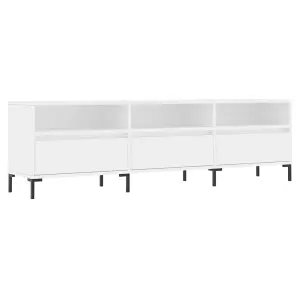 Berkfield TV Cabinet White 150x30x44.5 cm Engineered Wood