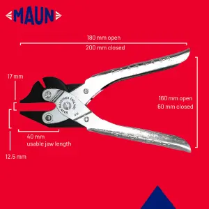 Maun Side Cutter Parallel Plier For Hard Wire 200 mm