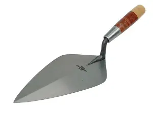 34L Wide London Pattern Brick Trowel Leather Handle 12In