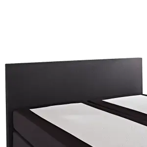 Fabric EU King Size Divan Bed Black PRESIDENT