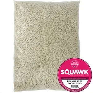 7.5kg SQUAWK Peanut Suet Pellets - Premium All Season Garden Bird Feed Wild Birds Food