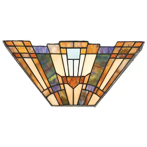 Elstead Inglenook 2 Light Tiffany Uplighters Tiffany glass, E14