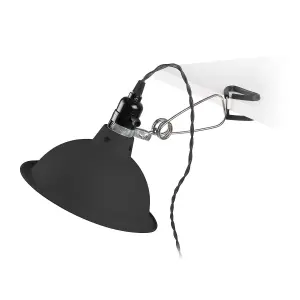 Luminosa Pepper 1 Light Table Clip On Lamp Black, E27