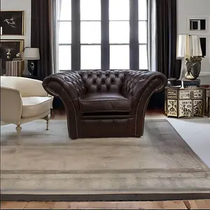 Chesterfield Club Chair New England Dark Brown Leather In Balmoral Style