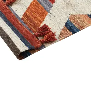 Wool Kilim Runner Rug 80 x 300 cm Multicolour MRGASHAT